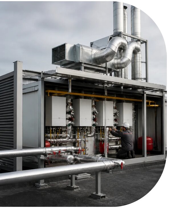 Монтаж и установка крышной котельной под ключ в Сыктывкаре